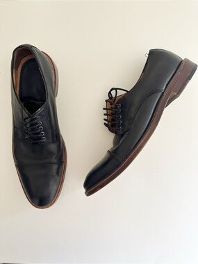 Blake McKay T9 black leather cap-toe oxford